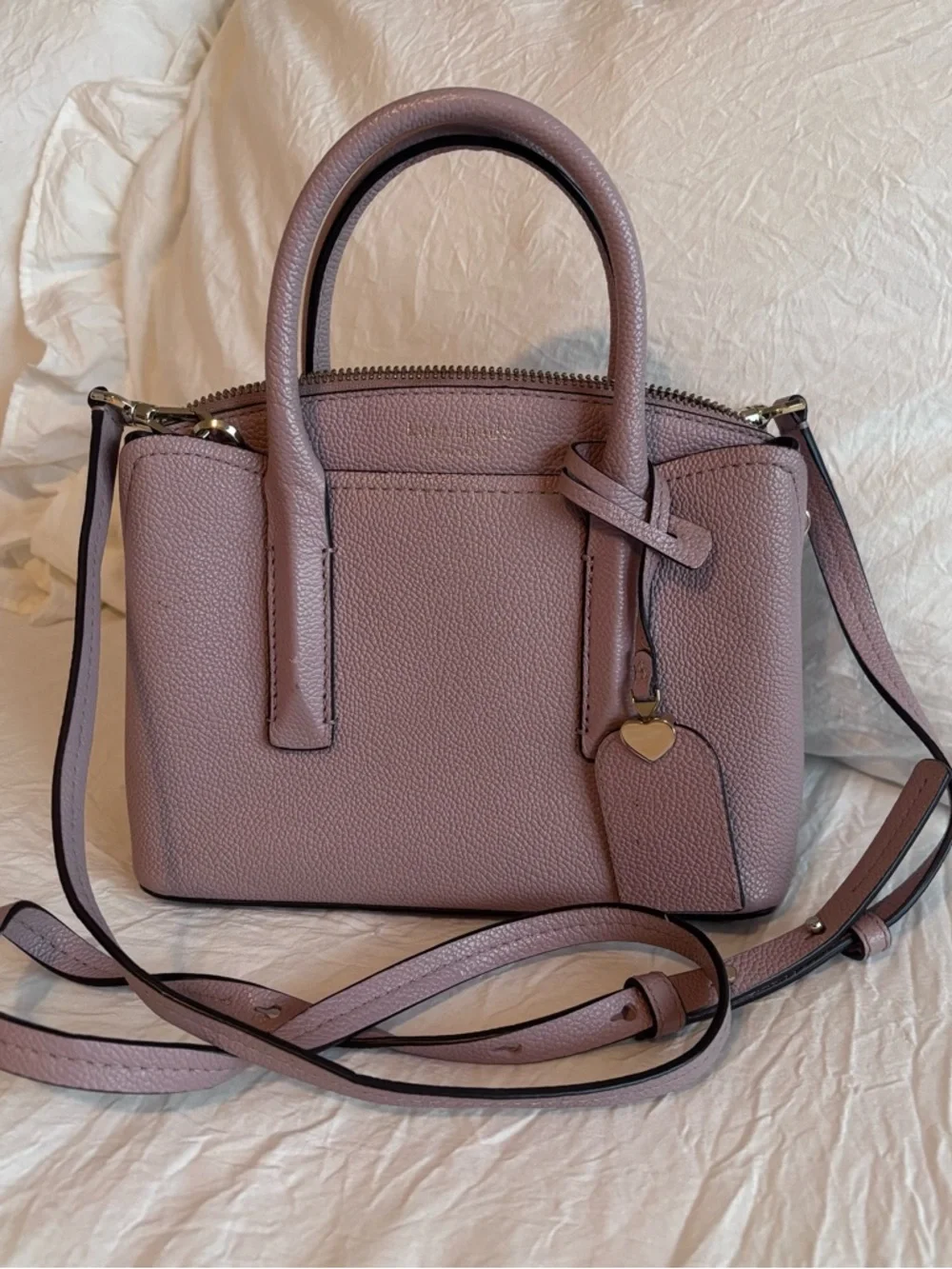 kate spade Dusty Rose Pebbled Leather Small Satchel - Picture 1 of 6